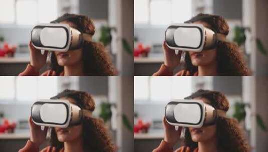 女孩、VR和视觉与Metaverse中的高清在线视频素材下载