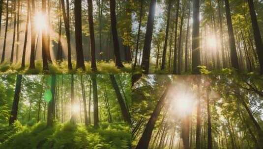 森林阳光高清在线视频素材下载