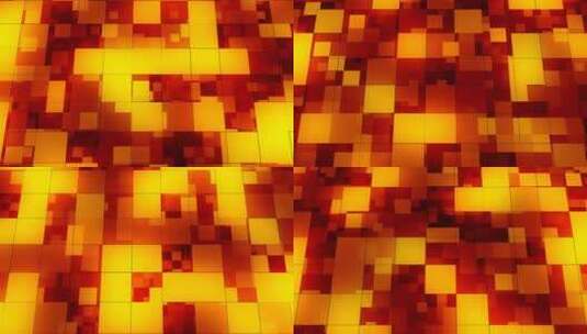 抽象黄色技术几何方块高清在线视频素材下载