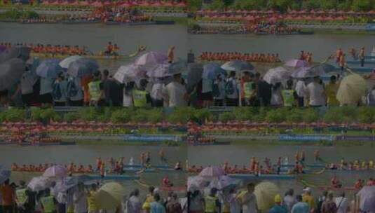 龙舟比赛队伍龙舟端午节高清在线视频素材下载