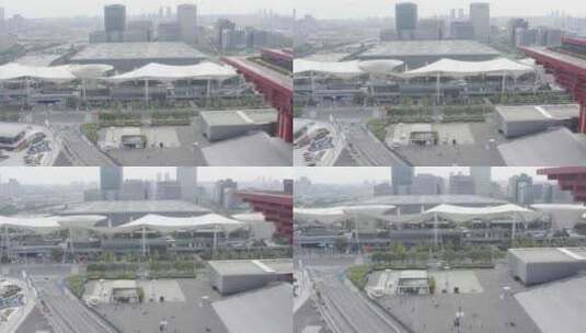 4K原素材-航拍上海世博园-4高清在线视频素材下载