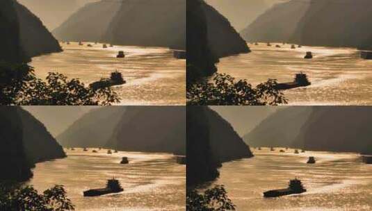 三峡 峡江航运高清在线视频素材下载