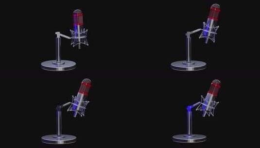 麦克风3D动画高清在线视频素材下载