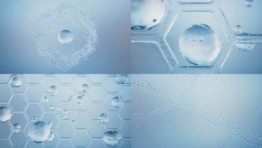 保湿补水护肤水分子精华高清在线视频素材下载