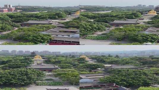 竖屏航拍重庆华岩旅游风景区华岩寺高清在线视频素材下载