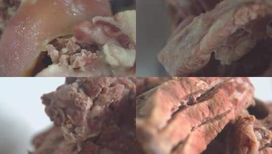 美味排骨肉类特写高清在线视频素材下载