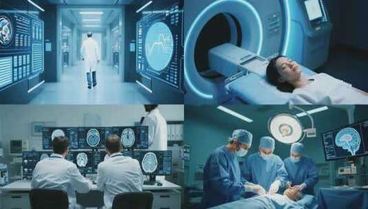 智慧科技医疗未来健康AI医疗设备医院合集高清在线视频素材下载