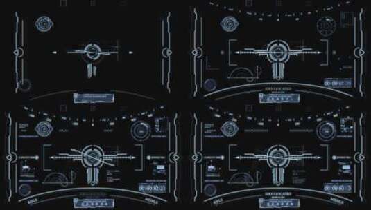 hud全息智能飞行器方向盘高清AE视频素材下载