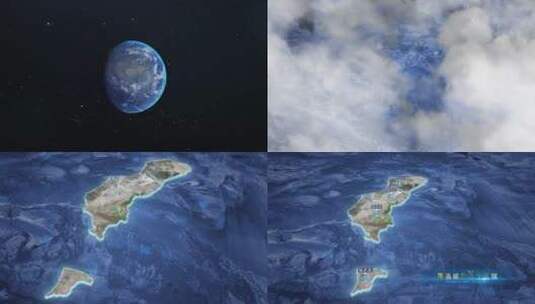 克拉玛依-地球俯冲到区位地图高清AE视频素材下载