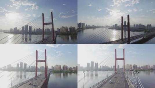 吉林松花江大桥高清在线视频素材下载
