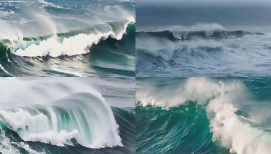 汹涌的海浪 大气震撼 海风暴高清在线视频素材下载