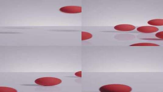 红色小球慢动作跳动高清在线视频素材下载