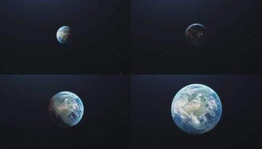 4k地球自转高清在线视频素材下载