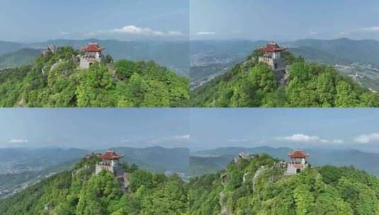 福建泉州仙公山航拍地藏殿山顶寺庙风景风光高清在线视频素材下载