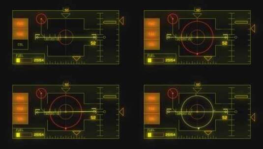 17 Air Hud UI元素高清在线视频素材下载