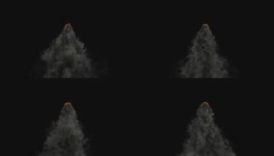 燃烧的流星与烟雾痕迹，透明背景高清在线视频素材下载