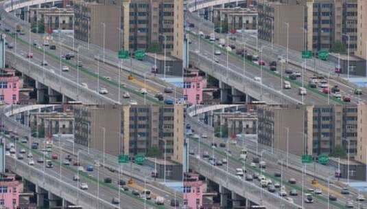高架桥车流高清在线视频素材下载