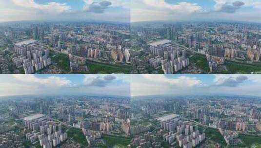 4K航拍深圳龙华城市大景高清在线视频素材下载