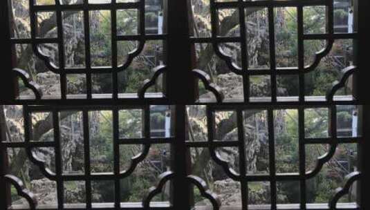 古建典雅窗景高清在线视频素材下载