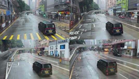 香港大巴内部视角高清在线视频素材下载