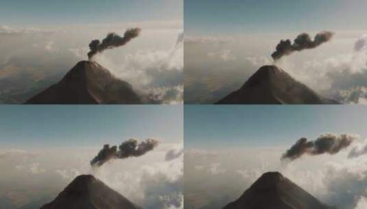 火山，烟雾，危地马拉，火地岛高清在线视频素材下载