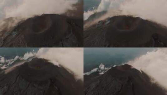 火山，烟雾，危地马拉，火地岛高清在线视频素材下载