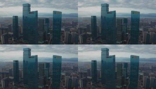 西安高新区高层建筑高清在线视频素材下载