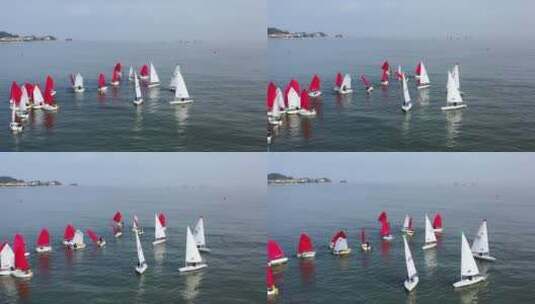 海边小帆船2高清在线视频素材下载