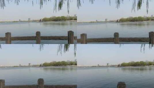 济南大明湖春天景色高清在线视频素材下载