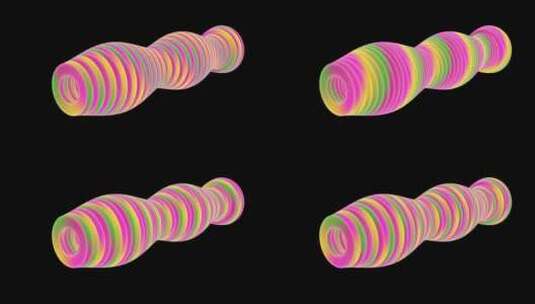 3D抽象动态图形效果高清在线视频素材下载