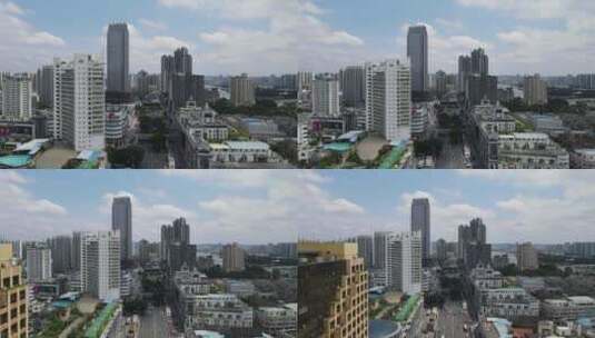 广西南宁城市风光民族大道交通航拍高清在线视频素材下载