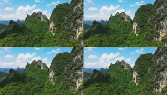 广西桂林山水阳朔月亮山高清在线视频素材下载
