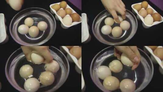 清洁鸡蛋表面高清在线视频素材下载