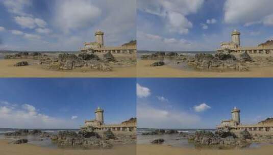 海边城堡延时高清在线视频素材下载