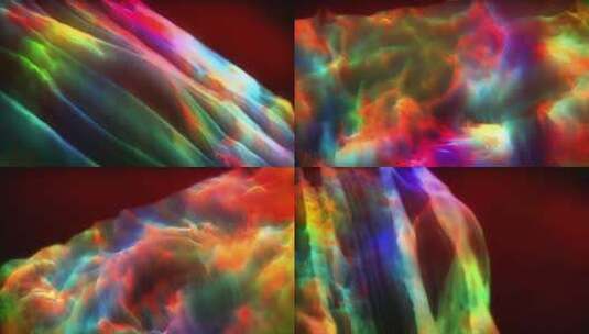 抽象彩虹色彩流动高清在线视频素材下载