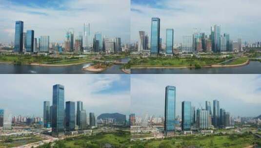 深圳前海CBD航拍合集2高清在线视频素材下载