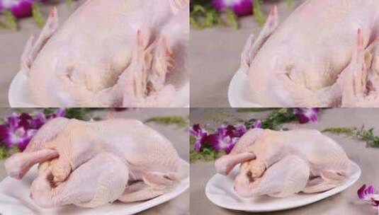 【镜头合集】鸡肉白条鸡整鸡高清在线视频素材下载