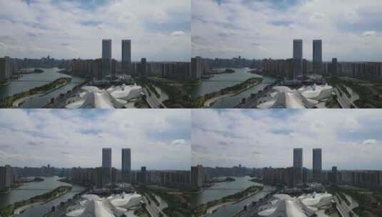 航拍城市风光高楼建筑高清在线视频素材下载