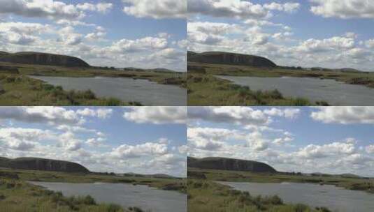 河北坝上草原上的水洼高清在线视频素材下载
