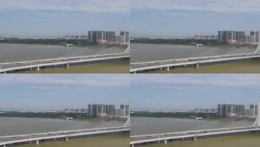 跨江桥梁航拍高清在线视频素材下载