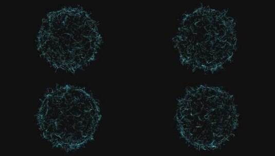 粒子球体循环魔法圆环特效合成素材 (4)高清在线视频素材下载