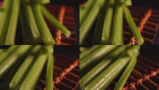 芹菜梗蔬菜纤维高清在线视频素材下载