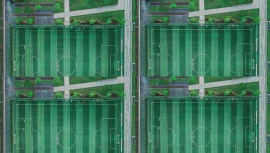 4k航拍深圳全民健身体育场足球运动视频高清在线视频素材下载