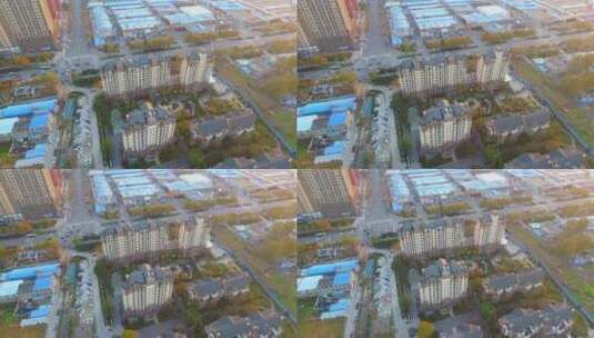 航拍陕西城市现代化发展高清在线视频素材下载