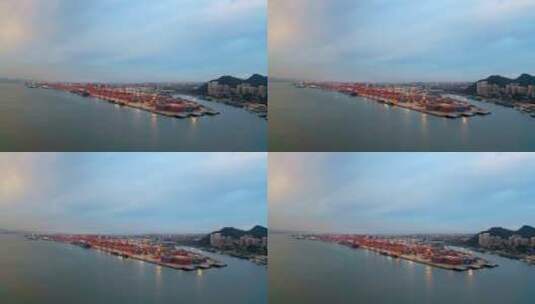 航拍厦门海天码头高清在线视频素材下载