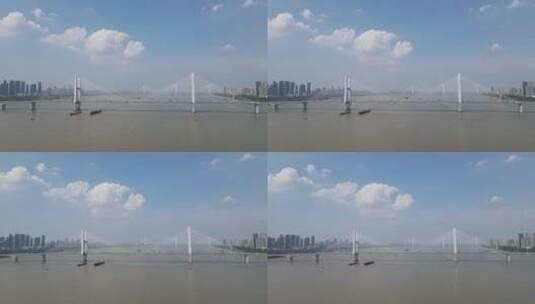 航拍湖北武汉城市风光旅游景点高清在线视频素材下载