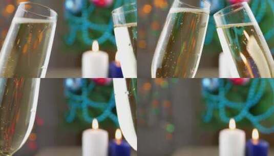 节日纪念日举起香槟酒杯干杯庆祝高清在线视频素材下载