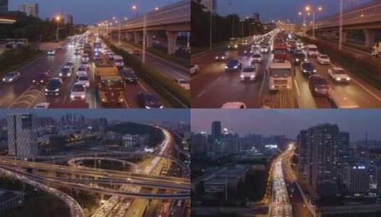 武汉晚高峰堵车（排放）高清在线视频素材下载