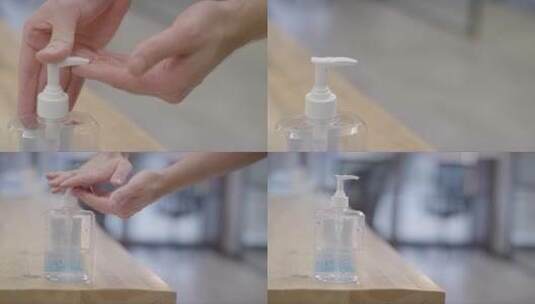 用洗手液洗手消毒高清在线视频素材下载