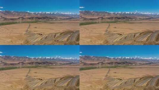新疆塔什库尔干县盘龙古道公路自然风光高清在线视频素材下载